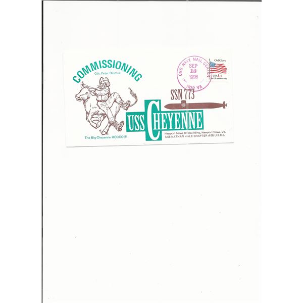 USS Cheyenne (SSN-773) - First Day Cover - Norfolk, VA - 1996