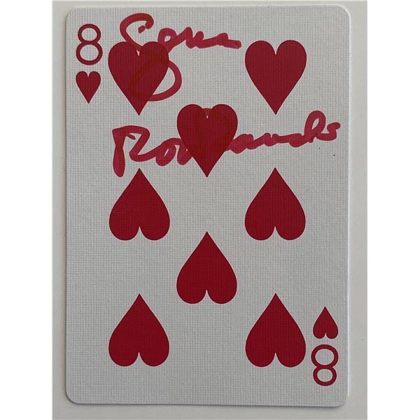 Gena Rowlands signed playing card