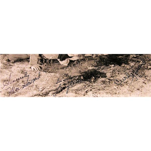 Larry, Moe, and Curly Joe signed movie still photo