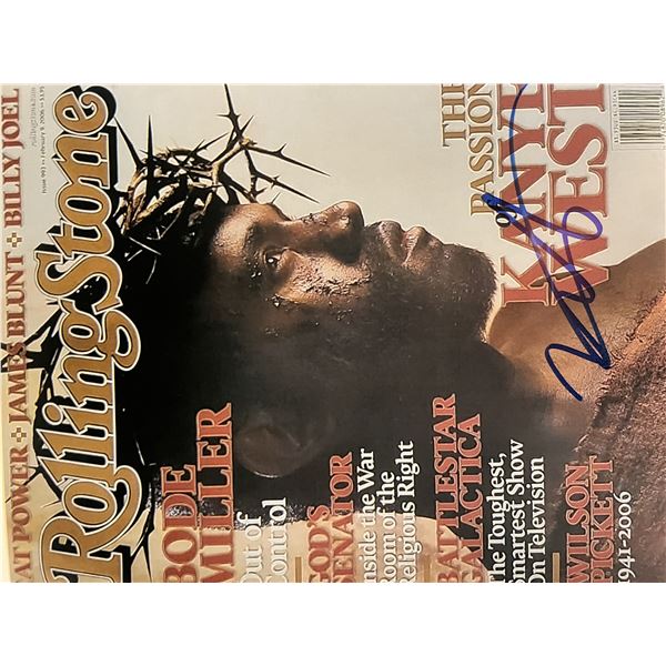Kanye West signed Rolling Stone Magazine cover photo