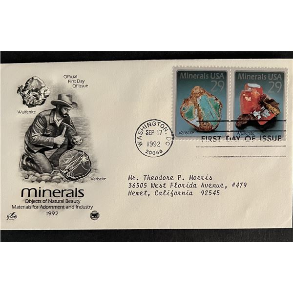 Minerals First Day Cover