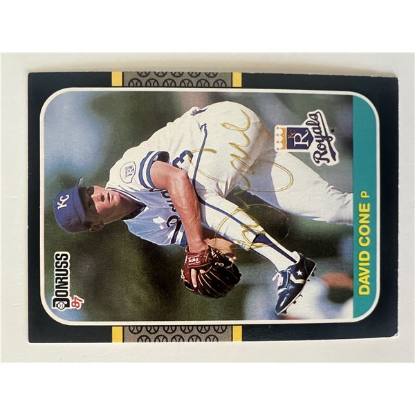 Kansas City Royals David Cone 1986 Leaf #502 signed trading card