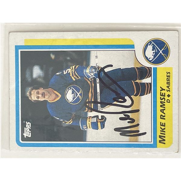 Buffalo Sabres Mike Ramsey 1986 Topps #115 signed trading card