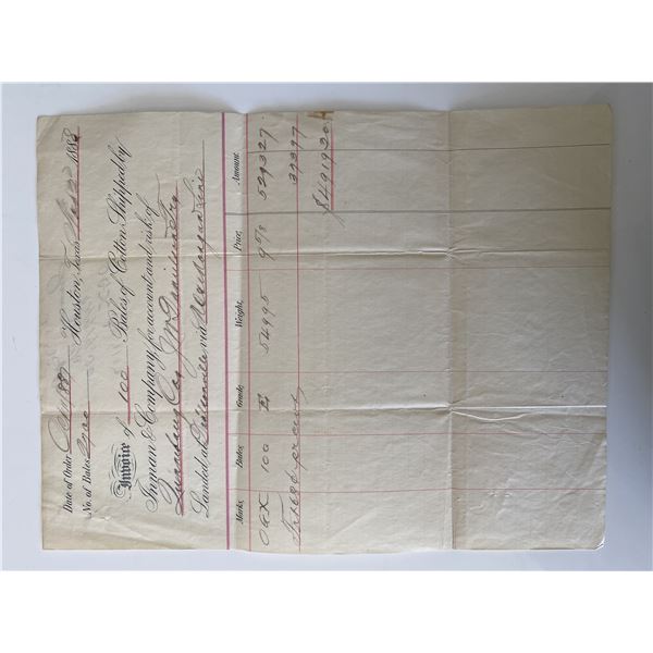 Vintage signed invoice