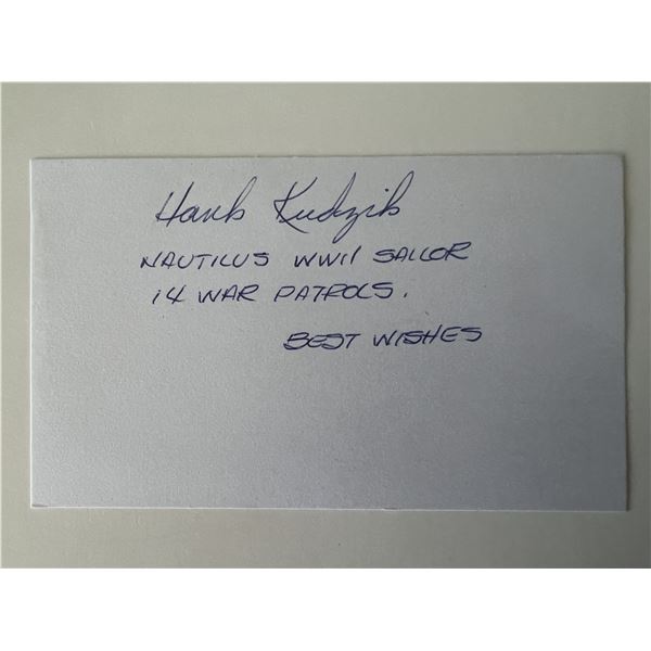 WWII Hank Kudzik original signature