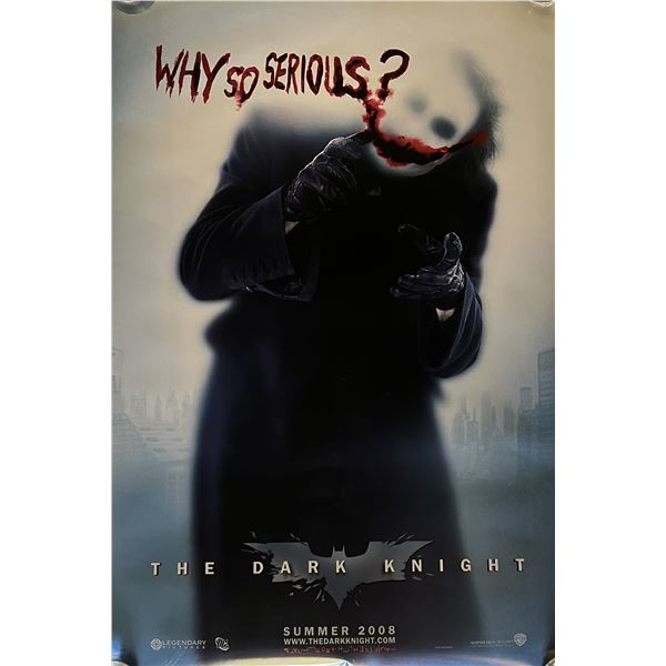 Batman The Dark Knight Why So Serious 2008 original teaser double-sided movie poster