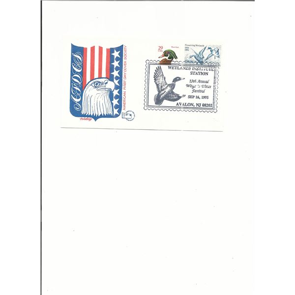 Wetlands Institute - 13th Annual Wings & Water Festival - First Day Cover - 1995 - Avalon, N.J.