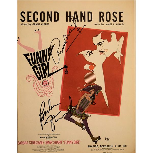 Funny Girl signed sheet music
