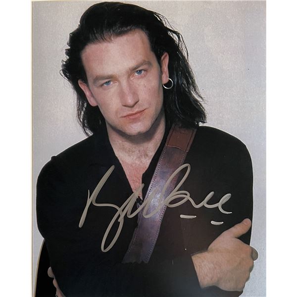 U2 Bono signed photo