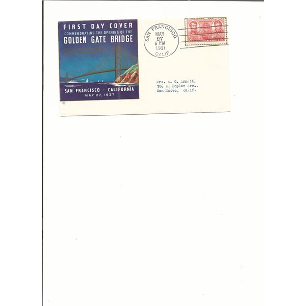 Golden Gate Bridge Opening - First Day Cover - San Francisco - 1937