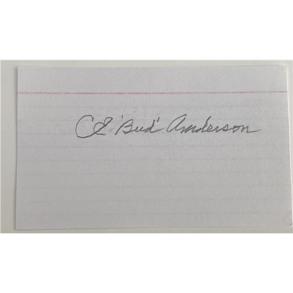Pilot Bud Anderson original signature