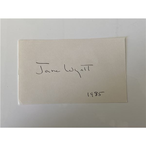 Jane Wyatt original signature