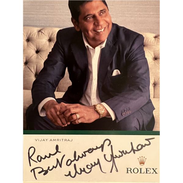 Vijay Amritraj signed photo