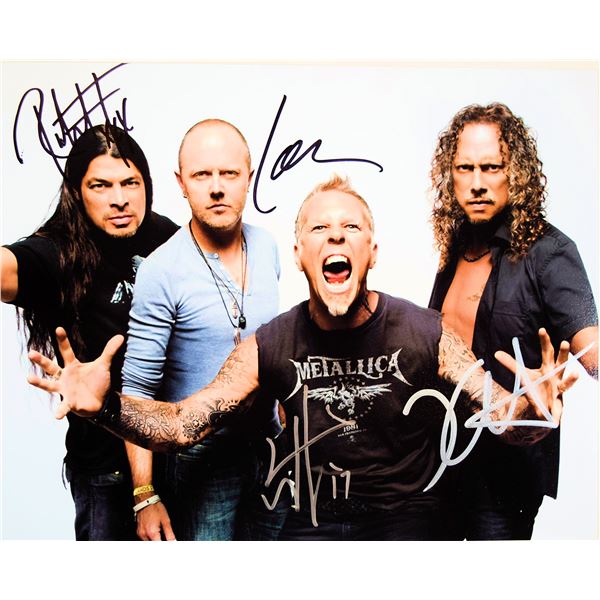 Metallica signed promo photo