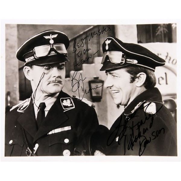 Bob Crane and Richard Dawson signed Hogans Heroes photo