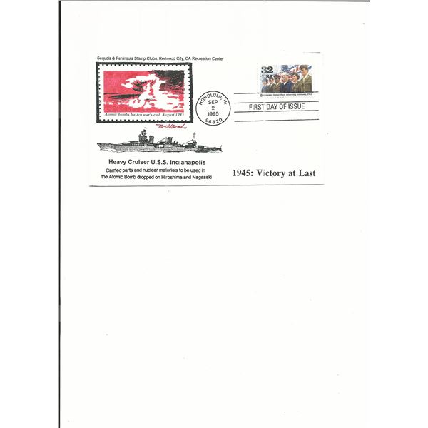 1945: Victory At Last - U.S.S. Indianapolis - Atomic Bomb - First Day Cover  - 1995 - Honolulu, HI