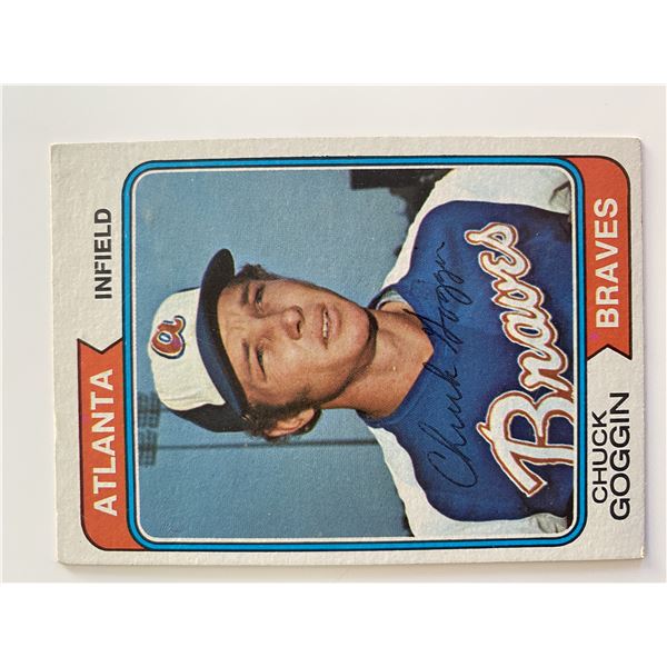 Atlanta Braves Chuck Goggin TCG #457 signed trading card