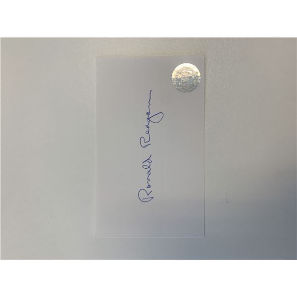 Ronald Reagan original signature. GFA Authenticated