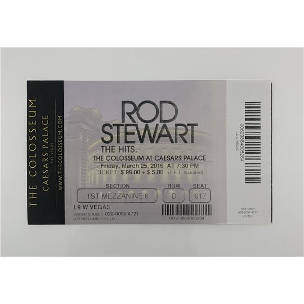Rod Stewart ticket Caesars Palace 3/25/16