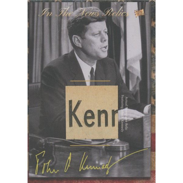 John F. Kennedy newspaper relic