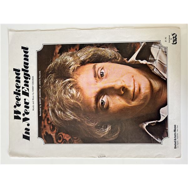 Barry Manilow Weekend in New England music book