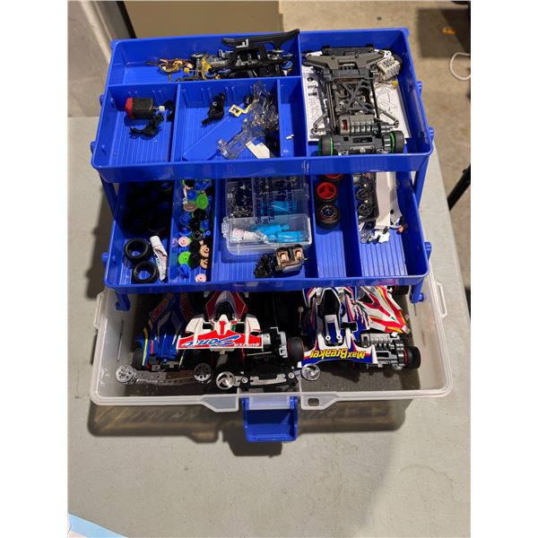 Race car parts and case