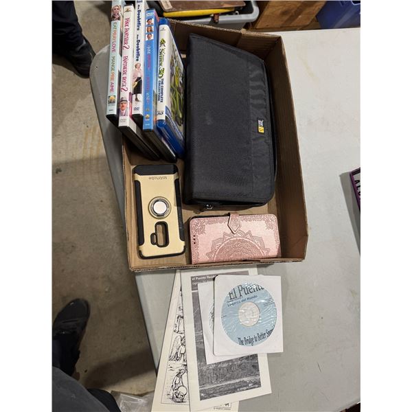 DVDs, phone cases, etc.