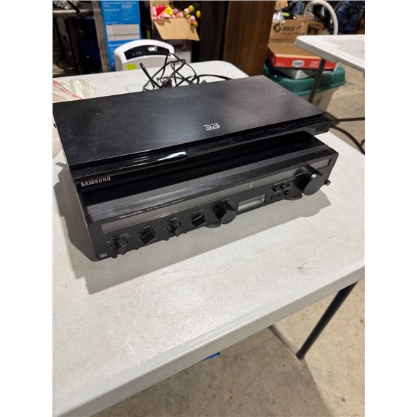 Realistic receiver and Samsung Blu-ray player