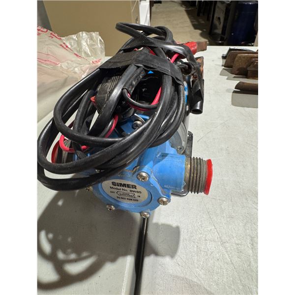 Simer model number BW85 utility battery pump