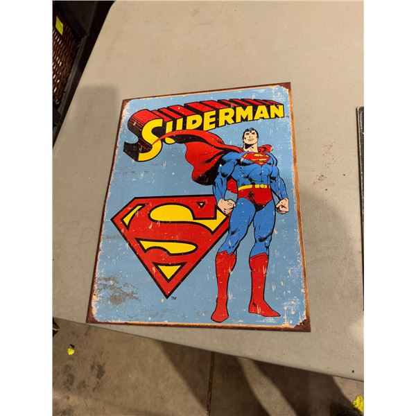 Superman tin sign