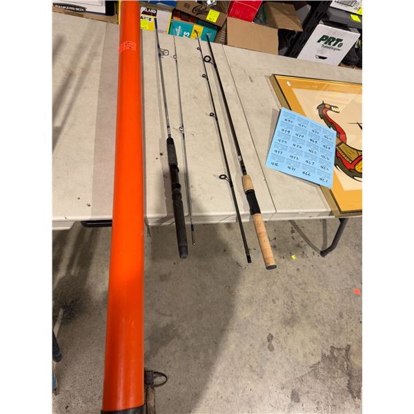 Fishing, rods, and holder