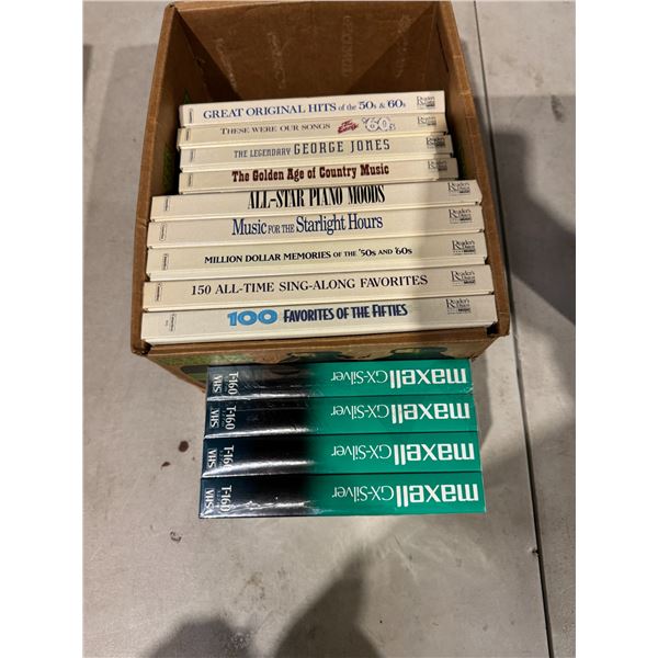 New VHS tapes and cassettes