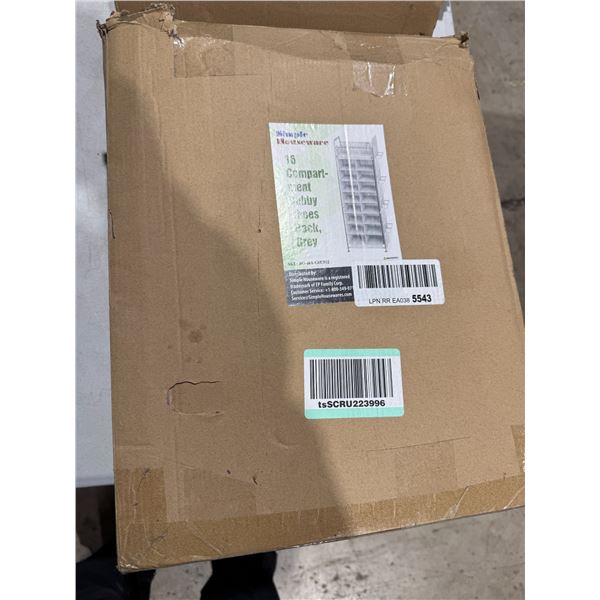 16 compartment, cubby shoe rack