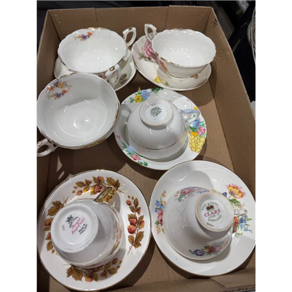 Tea, cups, and saucers