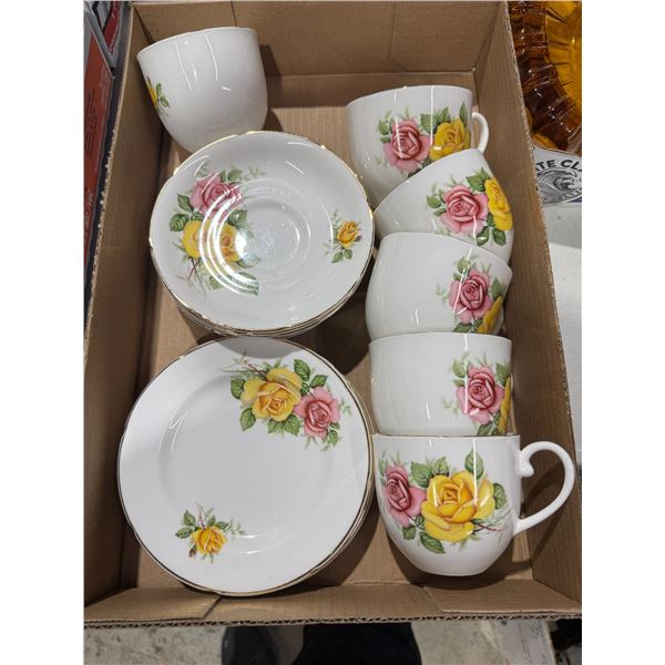 Tea, cups, and saucers, and sandwich plates