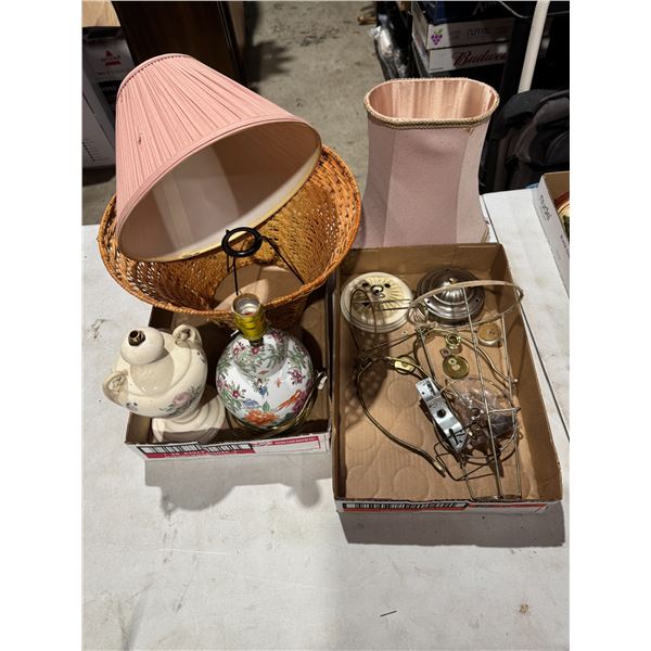 Lamp, parts and shades