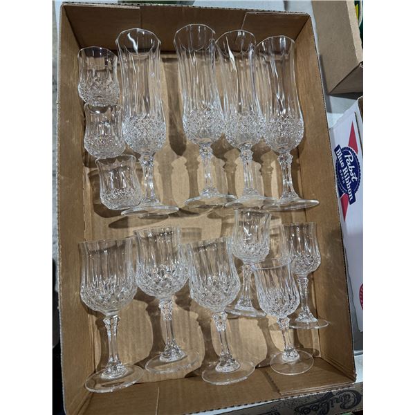 Champagne, flutes, crystal