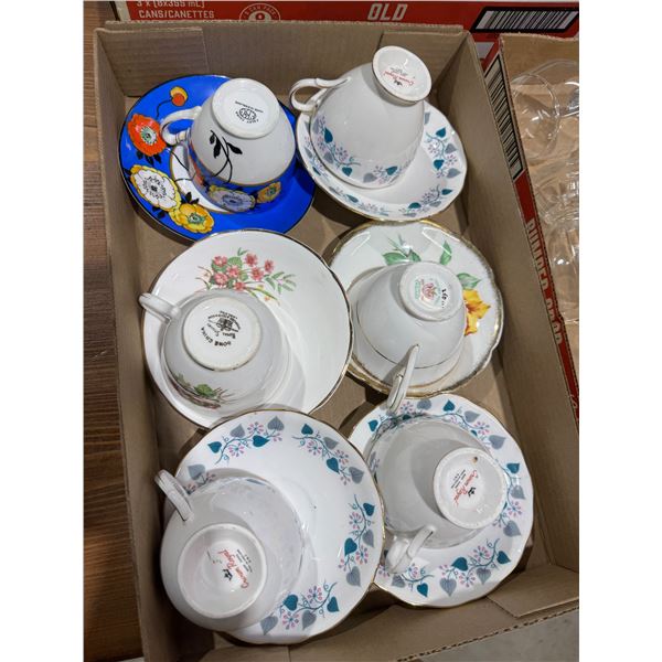 Tea, cups, and saucers