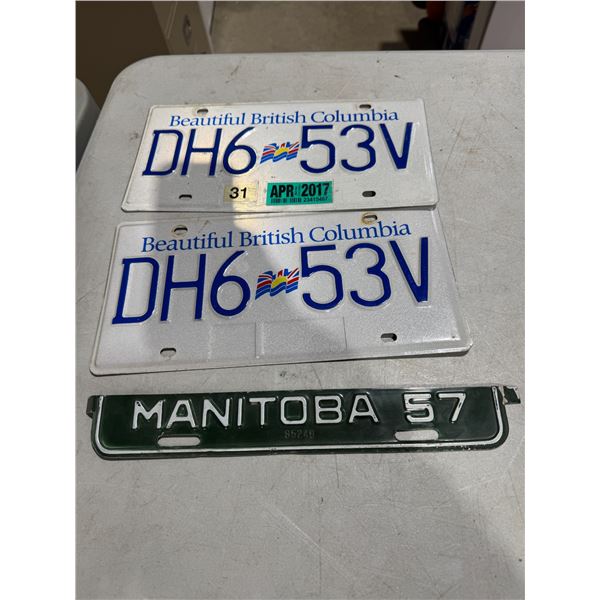 License plate plates