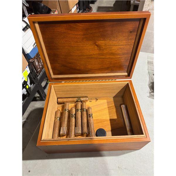 Cigars in wood box