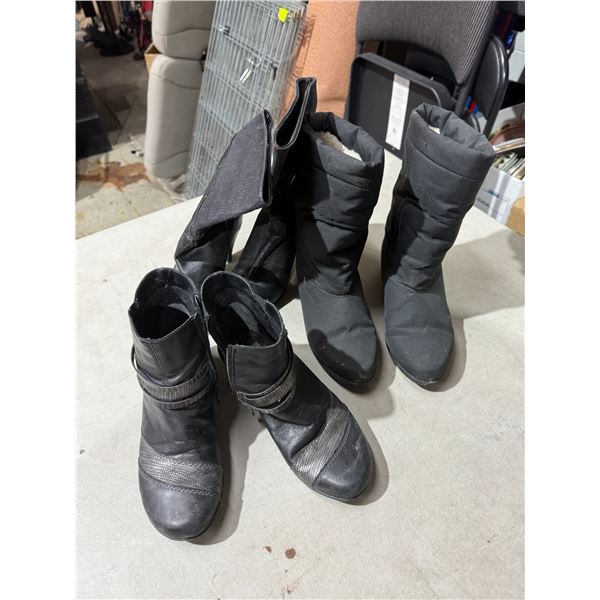 3 pairs, boots size 6, Ish