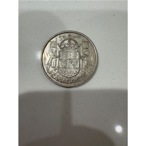 1954 silver $0.50 Canada