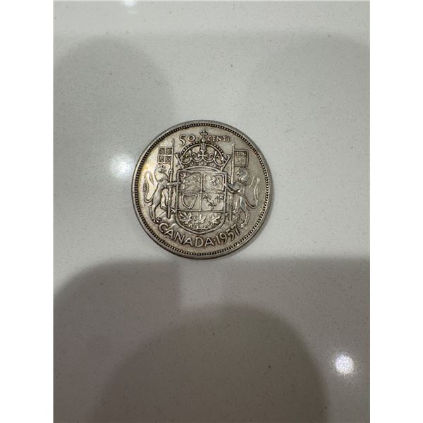 1957 silver Canada $0.50