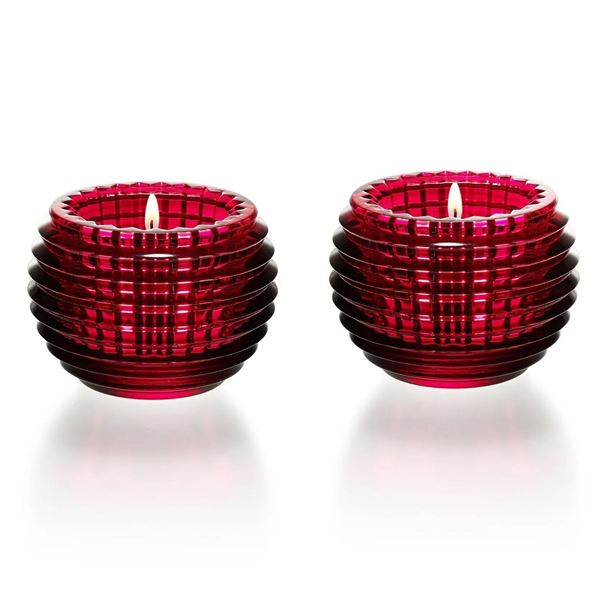 Baccarat Crystal Eye Votive Candleholders, Sealed Box