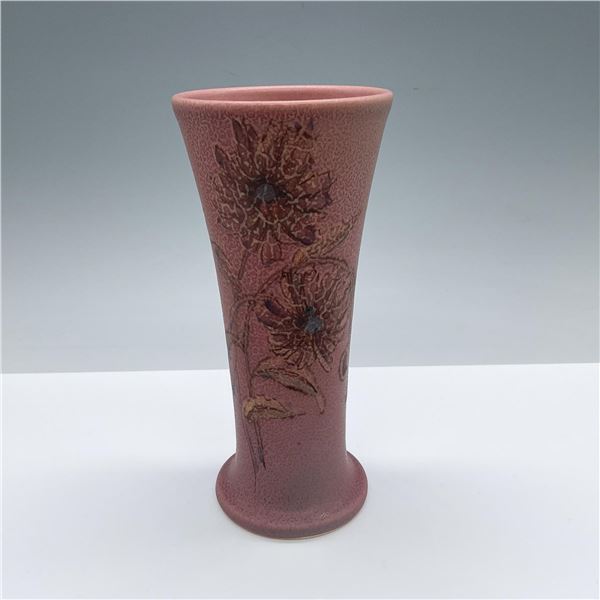 Rookwood Pottery by Barrett Pink Floral Vase 1357