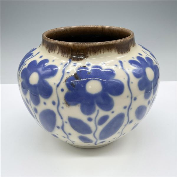 Rookwood Pottery by Barrett Blue Floral Vase 390