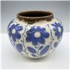 Image 1 : Rookwood Pottery by Barrett Blue Floral Vase 390