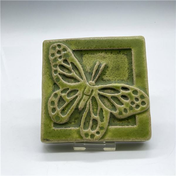 Pewabic Pottery Wall Tile, Butterfly