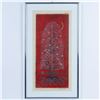 Image 1 : Original Japanese Abstracted Color Woodcut on Paper, Signed
