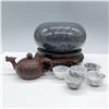 Image 1 : 8pc Chinese Marble Herbal Storage Box & Mini Tea Set